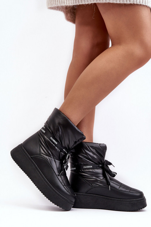 snowboots Wiązaniem zwarte kleur Siracna snowboots Wiązaniem zwarte kleur Siracna