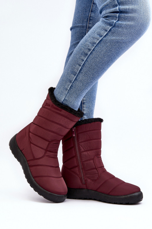 verwarmde snowboots bordeauxrood Luxina verwarmde snowboots bordeauxrood Luxina