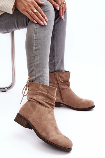 Suède dameslaarzen beige Keresa 2
