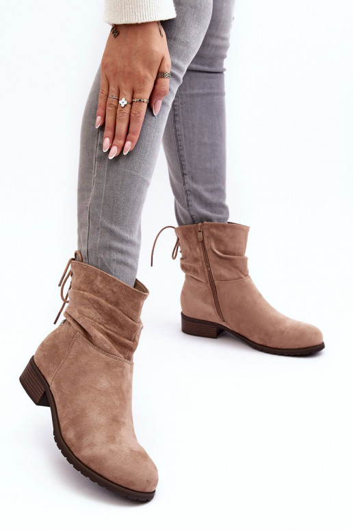 Suède dameslaarzen beige Keresa Suède dameslaarzen beige Keresa