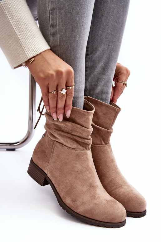 Suède dameslaarzen beige Keresa Suède dameslaarzen beige Keresa
