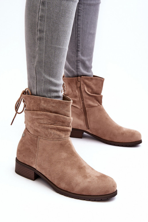 Suède dameslaarzen beige Keresa Suède dameslaarzen beige Keresa