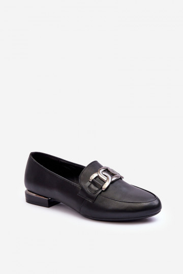 damesmocassins met ornamenten in zwart Camilena