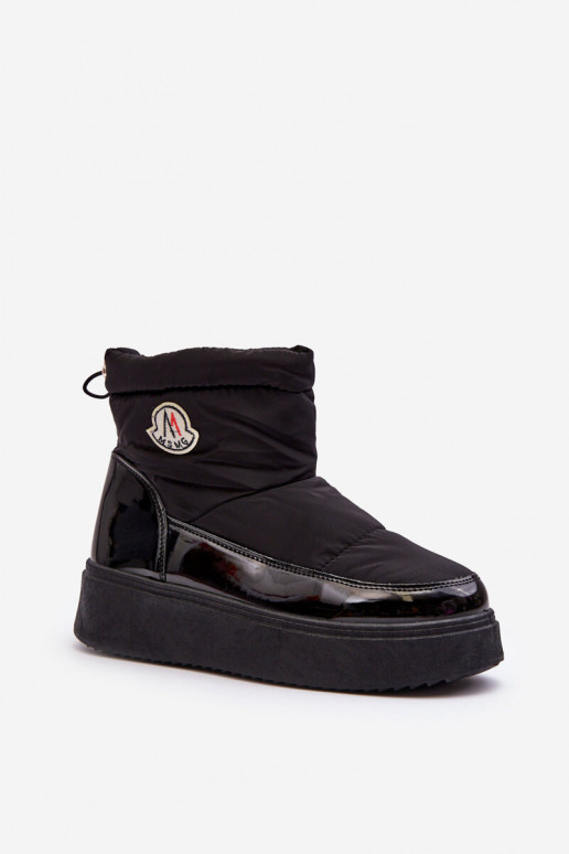 Snowboots met platform in de zwarte kleur Gattea Snowboots met platform in de zwarte kleur Gattea