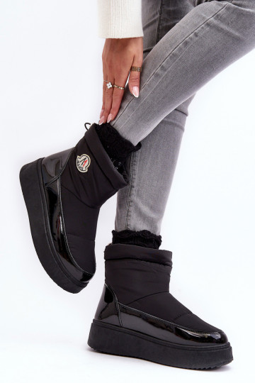Snowboots met platform in de zwarte kleur Gattea 2