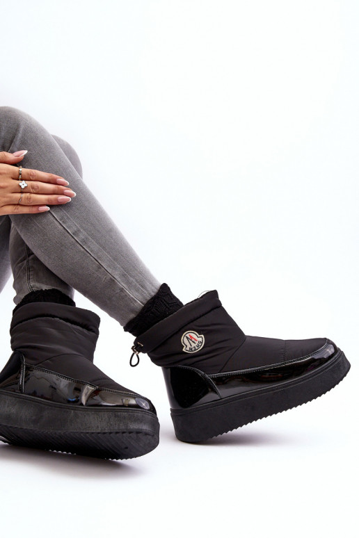 Snowboots met platform in de zwarte kleur Gattea Snowboots met platform in de zwarte kleur Gattea