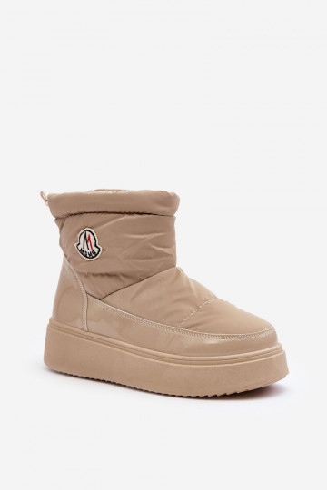 Gattea beige platform snowboots van een duurzaam model 2