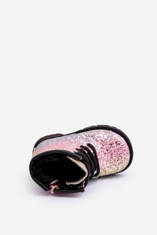 Kinderlaarzen met glans Verwarmd met ritsen in diverse kleuren Saussa