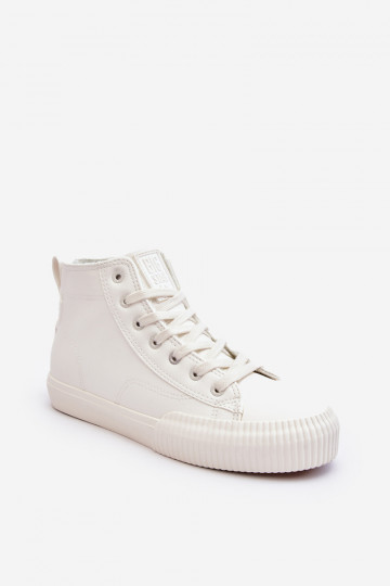 Verwarmde vrijetijdsschoenen met ritsen in witte kleur Big Star MM274017