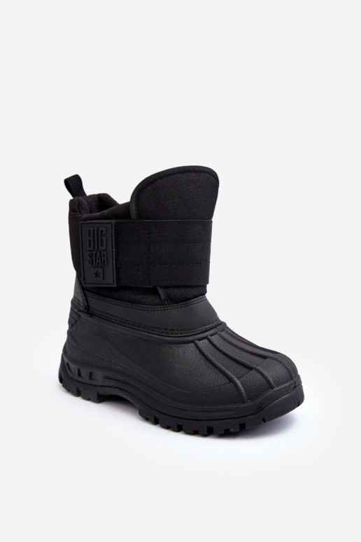 Kindersnowboots met zelfklevende sluitingen verwarmd zwart Big Star MM374122
