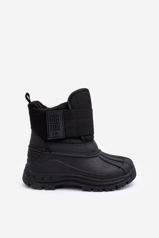 Kindersnowboots met zelfklevende sluitingen verwarmd zwart Big Star MM374122