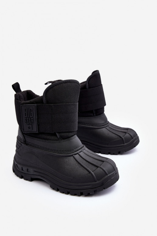 Kindersnowboots met zelfklevende sluitingen verwarmd zwart Big Star MM374122