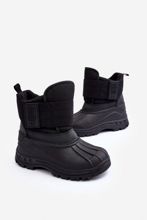 Kindersnowboots met zelfklevende sluitingen verwarmd zwart Big Star MM374122