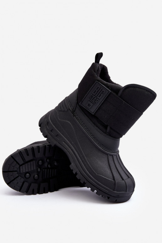 Kindersnowboots met zelfklevende sluitingen verwarmd zwart Big Star MM374122