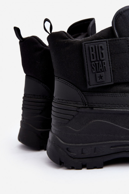 Kindersnowboots met zelfklevende sluitingen verwarmd zwart Big Star MM374122