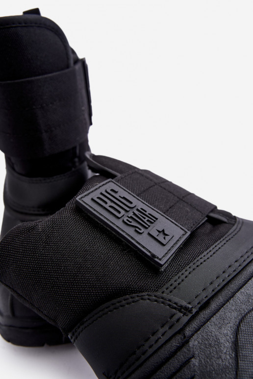 Kindersnowboots met zelfklevende sluitingen verwarmd zwart Big Star MM374122