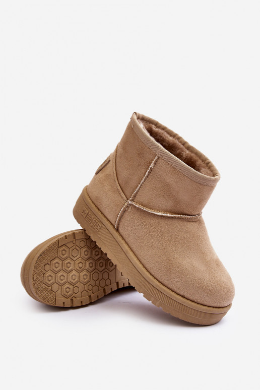 Kindersnowboots verwarmd beige Big Star MM374056