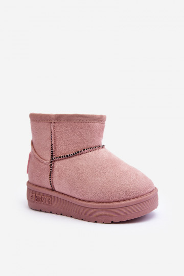 Kindersnowboots verwarmd met ritsen roze Big Star MM374101