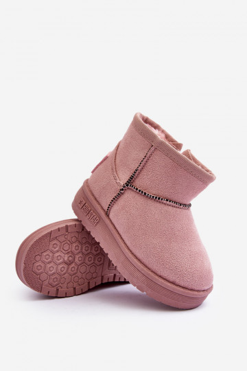 Kindersnowboots verwarmd met ritsen roze Big Star MM374101 2