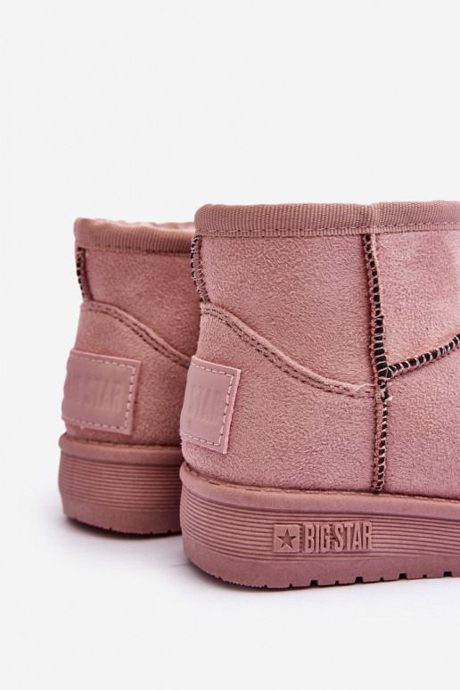 Kindersnowboots verwarmd met ritsen roze Big Star MM374101 Kindersnowboots verwarmd met ritsen roze Big Star MM374101