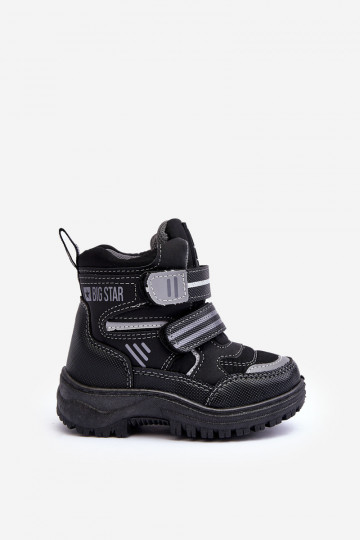 Verwarmde kindersnowboots met zelfklevende sluitingen zwart Big Star MM374129 2