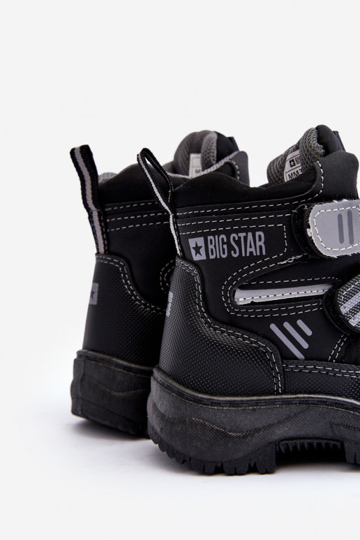 Verwarmde kindersnowboots met zelfklevende sluitingen zwart Big Star MM374129