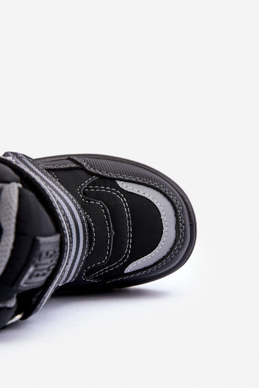 Verwarmde kindersnowboots met zelfklevende sluitingen zwart Big Star MM374129
