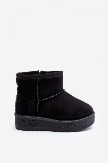 Kindersneeuwlaarzen verwarmd met ritsen, zwart Big Star MM374100 2