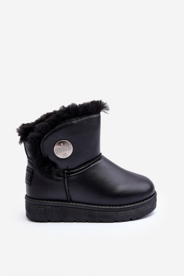 Kindersnowboots verwarmd met bont aan de binnenkant, zwarte kleur Big Star MM374082 2