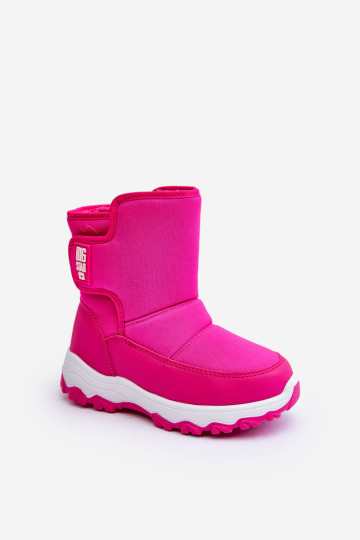 snowboots verwarmd met zelfklevende sluitingen Kinder roze Big Star MM374121