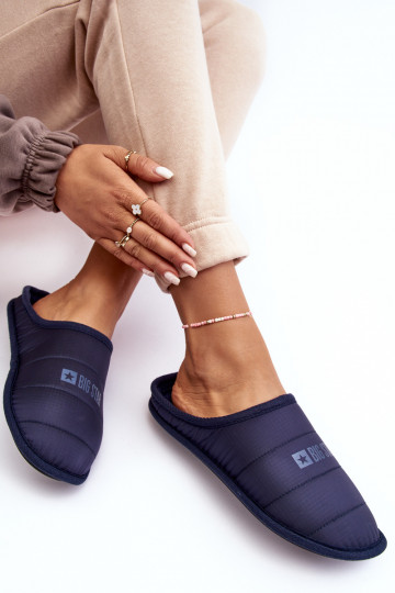 Klassiek model pantoffels donkerblauw Big Star KK274601
