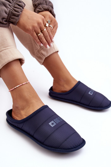 Klassiek model pantoffels donkerblauw Big Star KK274601 2