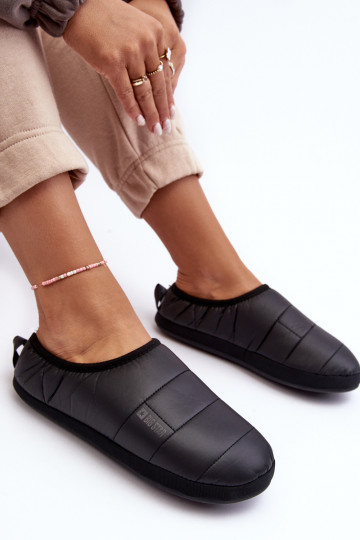 Warme pantoffels in zwart Big Star KK274604 2