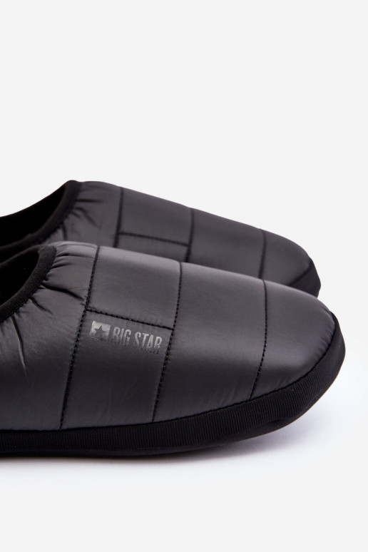 Warming-up pantoffels van een resistent model, zwart Big Star KK174363