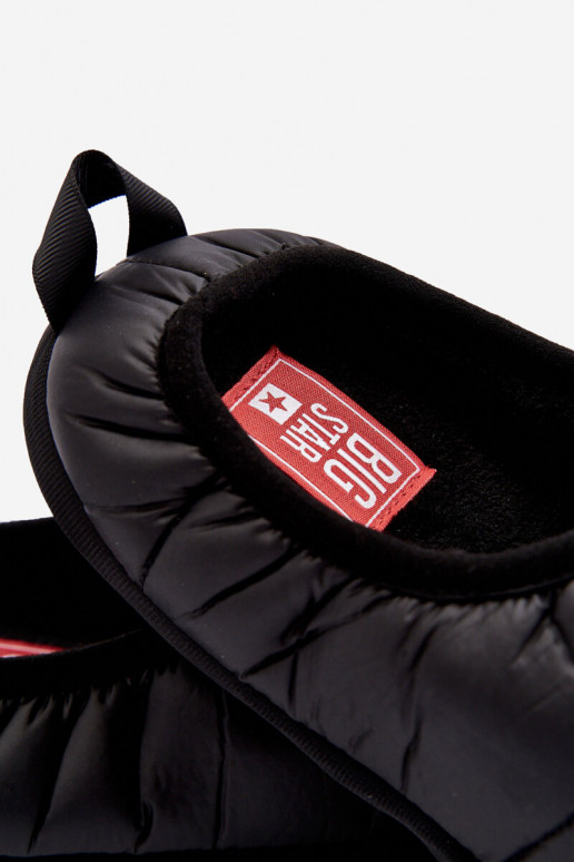 Warming-up pantoffels van een resistent model, zwart Big Star KK174363
