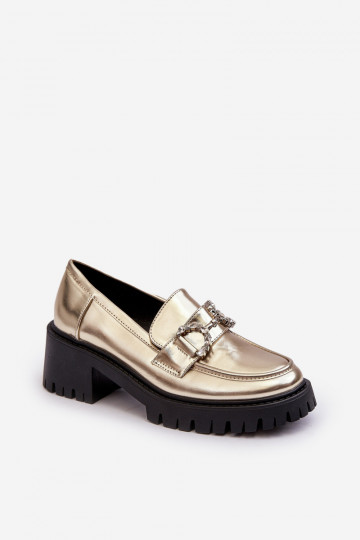 schoenen met brede hak in goudkleur Lemmitty