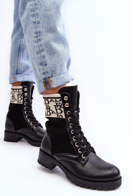 laarzen met een sokachtige zool in de zwarte kleur Hakina laarzen met een sokachtige zool in de zwarte kleur Hakina