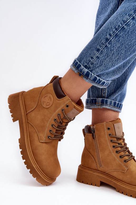 verwarmde laarzen bruine kleur Felizia verwarmde laarzen bruine kleur Felizia