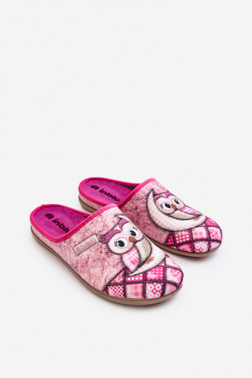 zelfgemaakte pantoffels Pantoffels Sowa Inblu GF000018 roze kleur