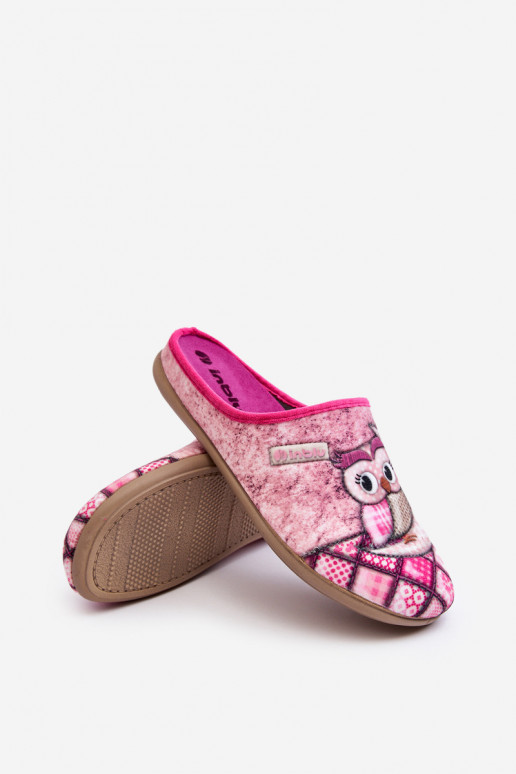 zelfgemaakte pantoffels Pantoffels Sowa Inblu GF000018 roze kleur