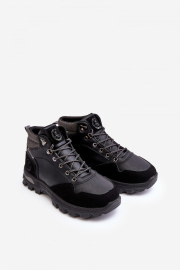 wandelschoenen laarzen met veters in de kleur zwart Salomene