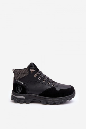 wandelschoenen laarzen met veters in de kleur zwart Salomene 2