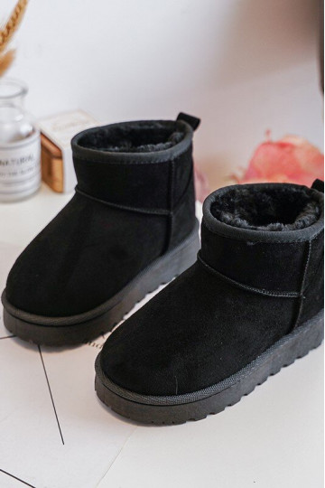 Kindersnowboots Laarzen verwarmd in de zwarte kleur Nallita 2