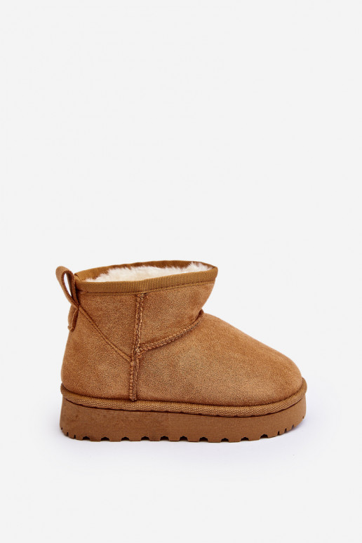 Kindersnowboots Laarzen verwarmd bruin Nallita