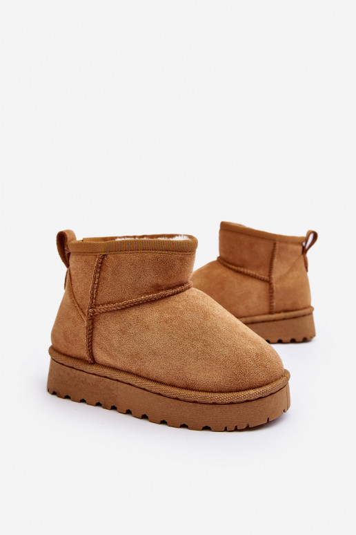 Kindersnowboots Laarzen verwarmd bruin Nallita