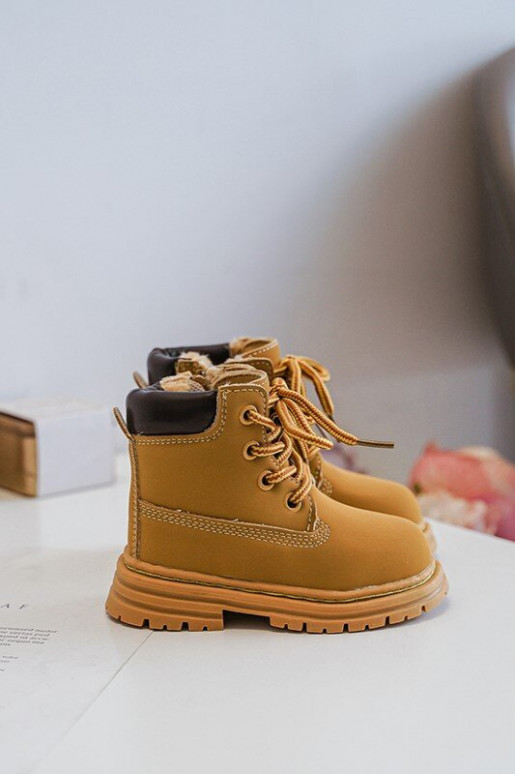 Kinderlaarzen met ritsen bruine kleur Bansi Kinderlaarzen met ritsen bruine kleur Bansi