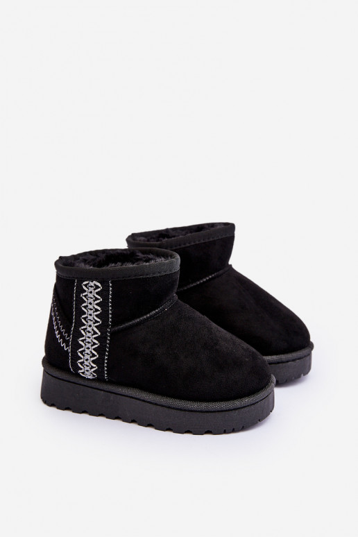 snowboots Kinderlaarzen verwarmd zwarte kleur Leonora snowboots Kinderlaarzen verwarmd zwarte kleur Leonora