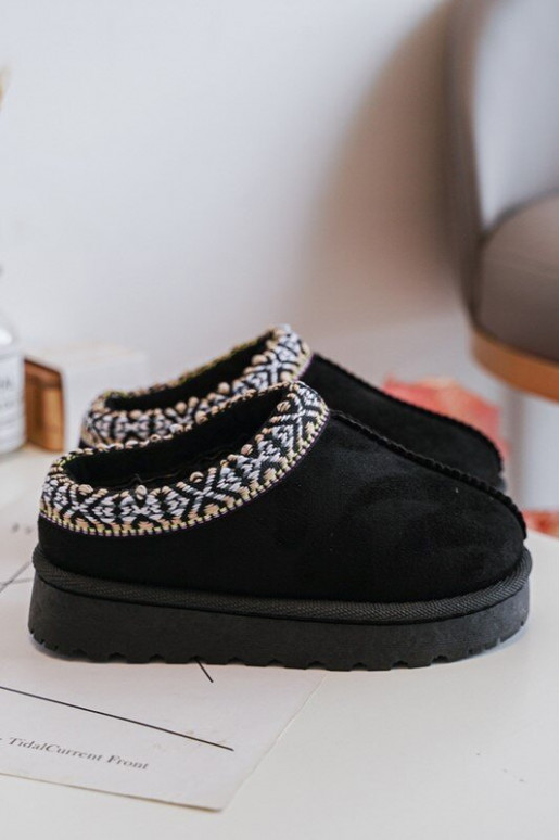 Kinderpantoffels van het resistente model om te verwarmen in de zwarte kleur Olivane Kinderpantoffels van het resistente model om te verwarmen in de zwarte kleur Olivane