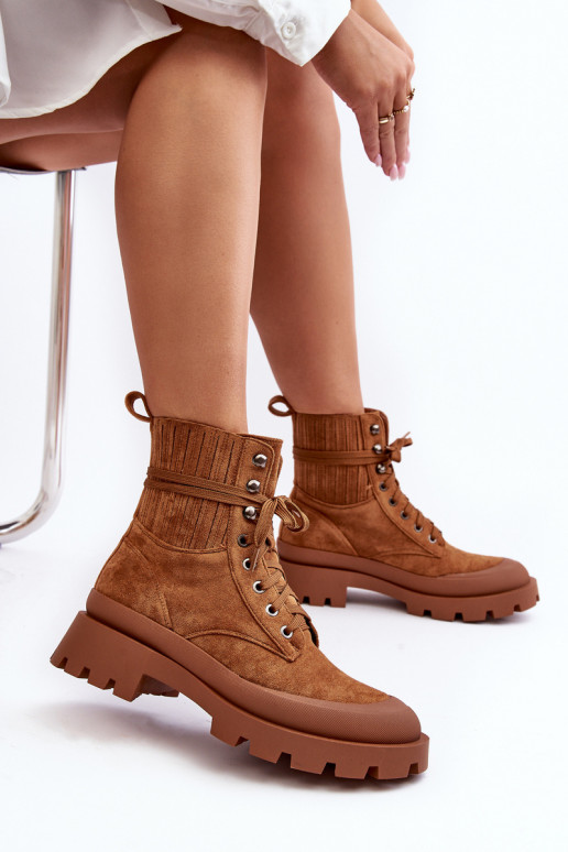 Enkellaarsjes met veters bruin Gordts Enkellaarsjes met veters bruin Gordts