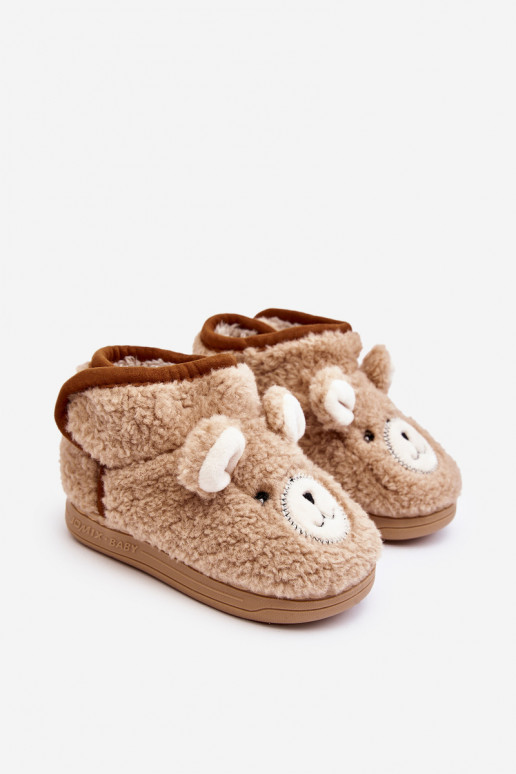 Kinderslofjes warm beige Eberra Kinderslofjes warm beige Eberra